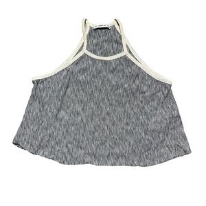 Zara Knit Thin Striped Sleeveless Cropped Halter Top S